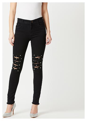 

Miss Chase Women Black Slim fit Jeans