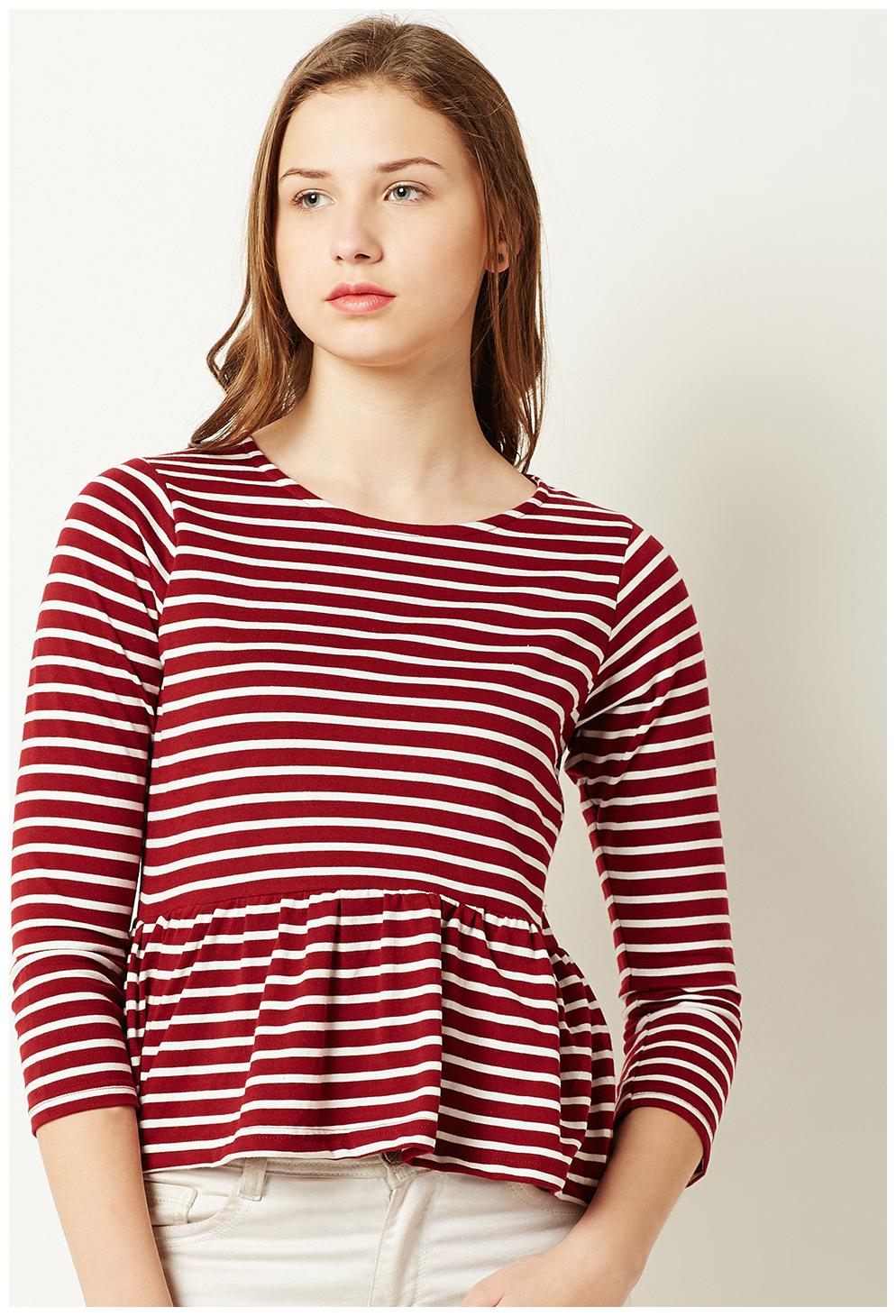 

Miss Chase Women Striped A-line top - Multi