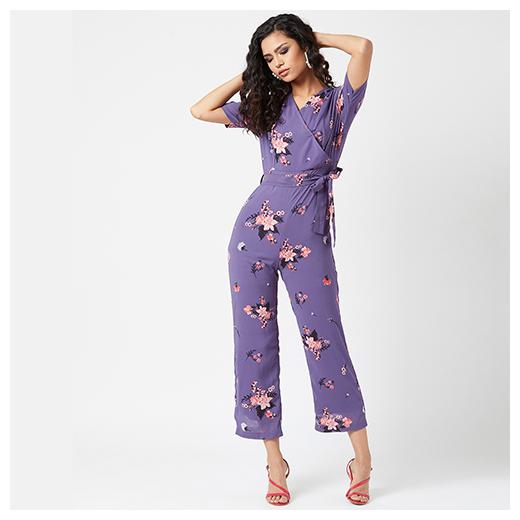 

Miss Chase Floral Jumpsuit - Purple