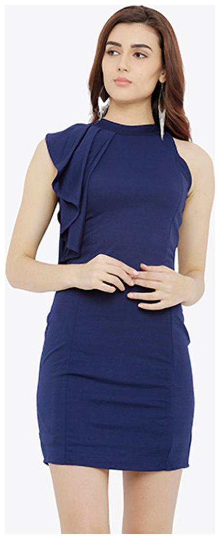 

Miss Chase Women s Navy Solid Sleeveless Round Neck Mini Bodycon Dresses