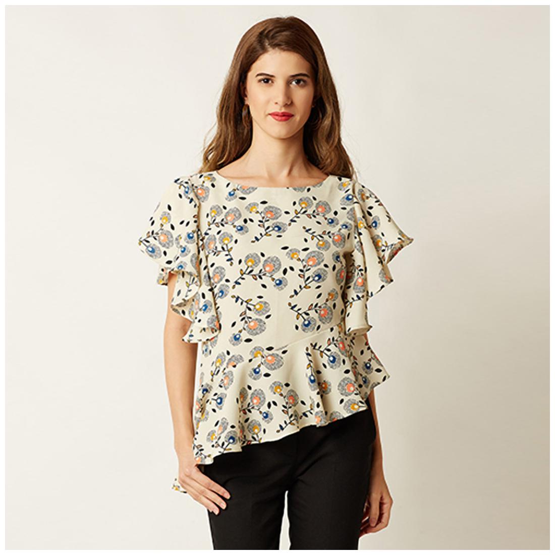 

Miss Chase Women Printed Regular top - Yellow