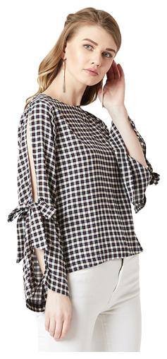 Miss Chase Women Checked Regular top - Multi