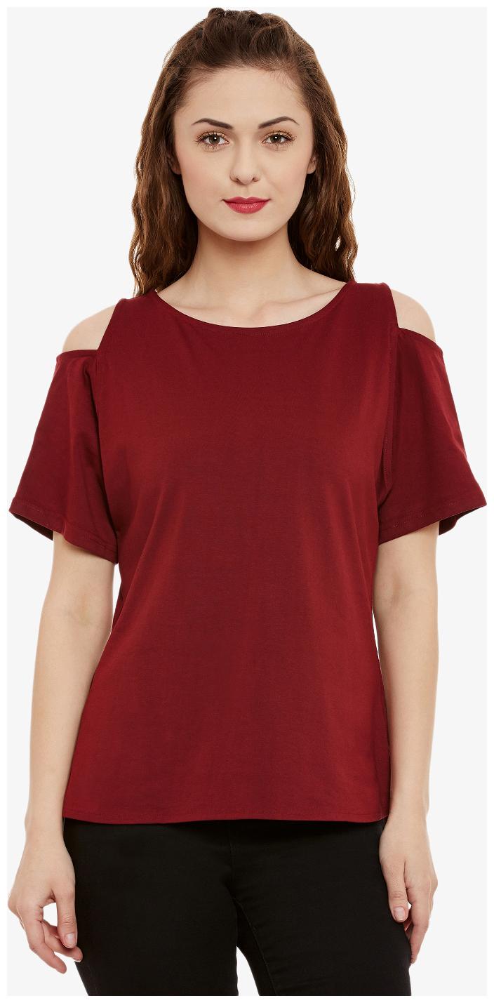 

Miss Chase Women Solid Regular top - Red