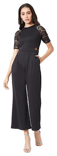 

Miss Chase Solid Jumpsuit - Black