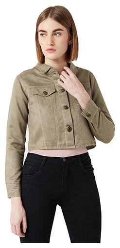 

Miss Chase Women Solid Regular Jacket - Green