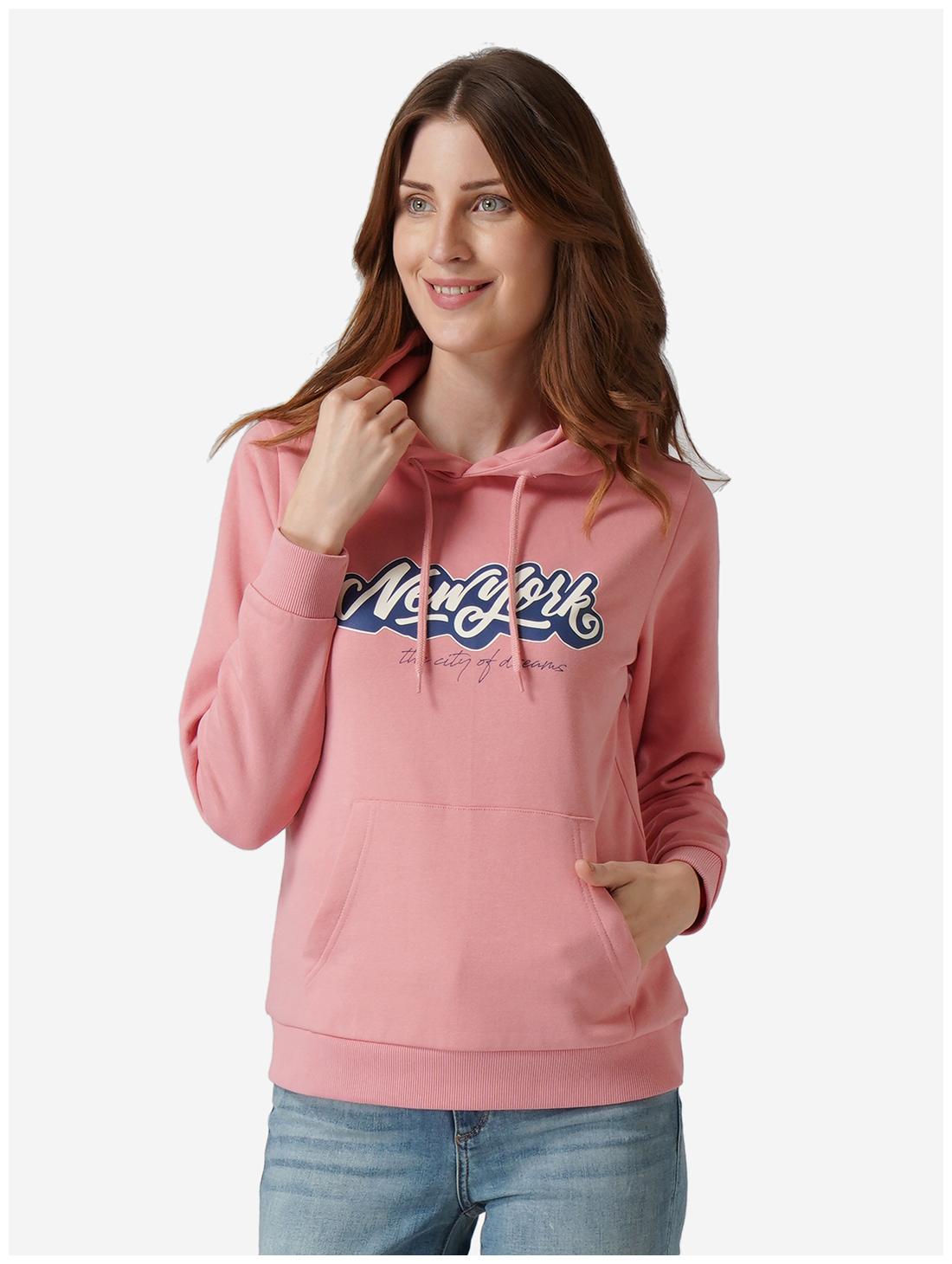 

Mode by Red Tape Women Printed Hoodie - Pink