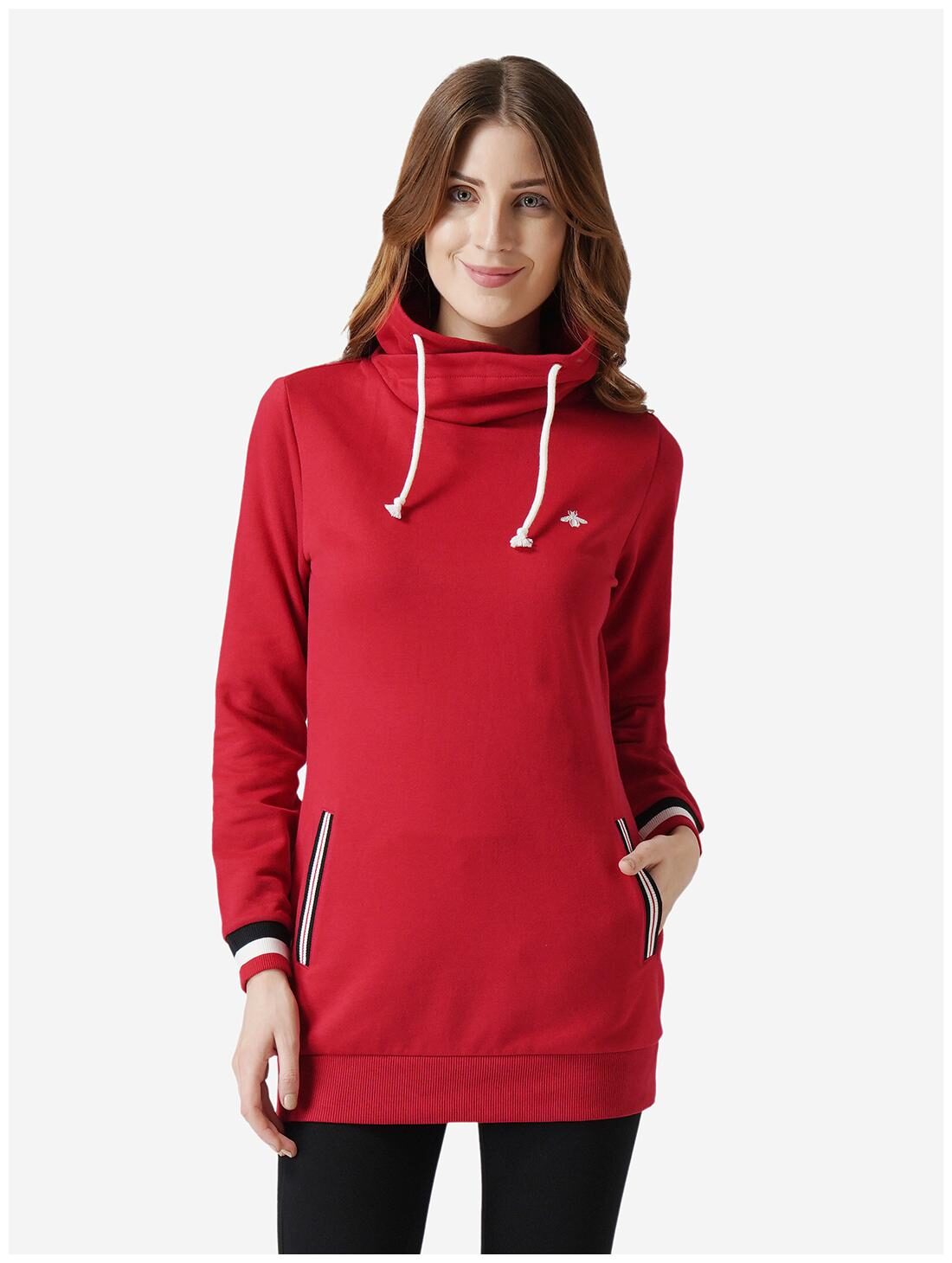 

Mode by Red Tape Women Solid Sweatshirt - Red
