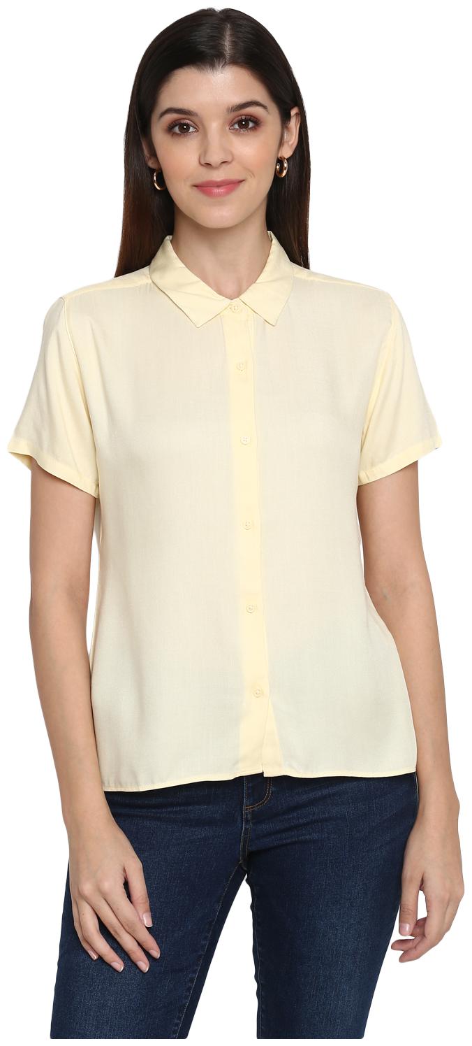 

Mode by Red Tape Women Yellow Solid Regular Fit Shirt