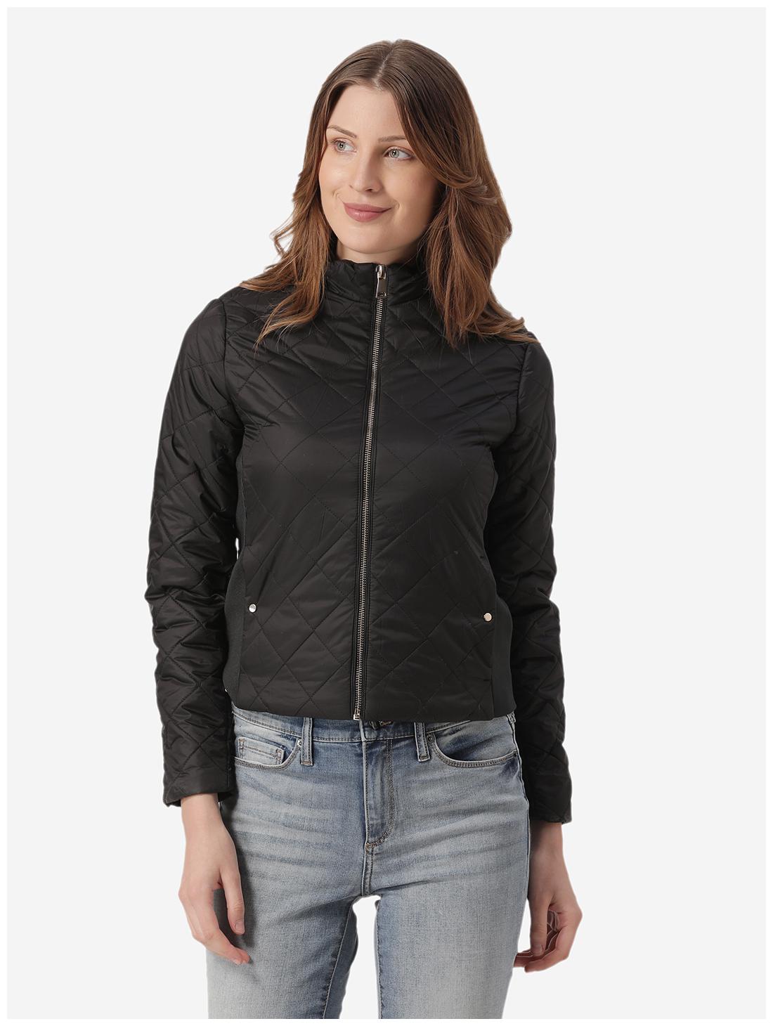 

Mode by Red Tape Women Solid Quilted Jacket - Black