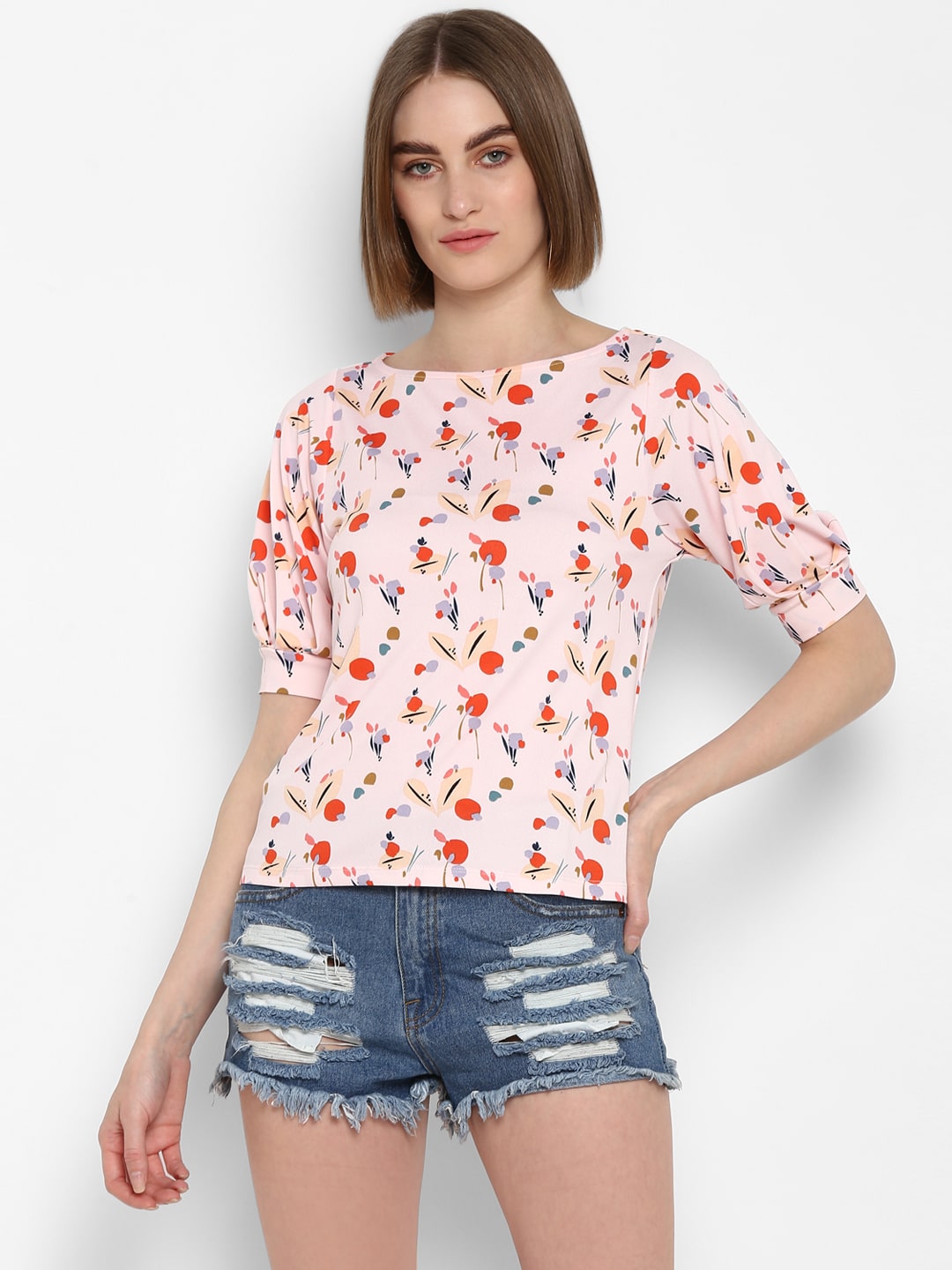 

Mode by Red Tape Women Printed Regular tunic - Pink
