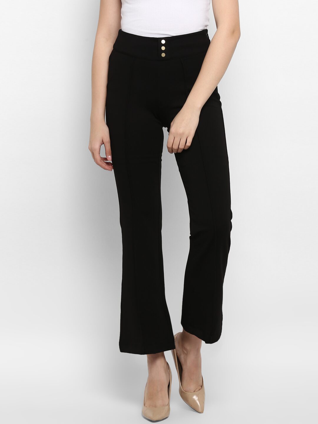 

Mode by Red Tape Women Viscose Solid Black Jegging
