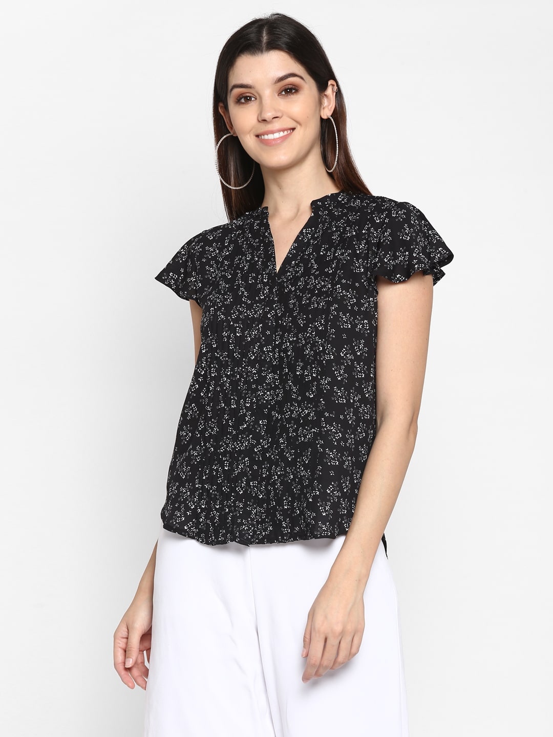 

Mode by Red Tape Women Printed Regular tunic - Black