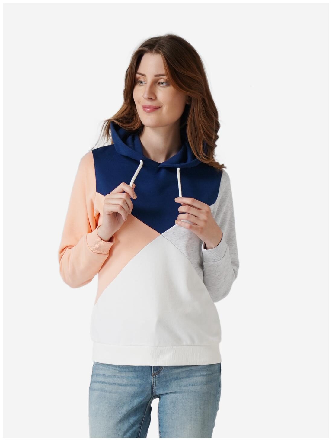 

Mode by Red Tape Women Colourblocked Hoodie - Multi