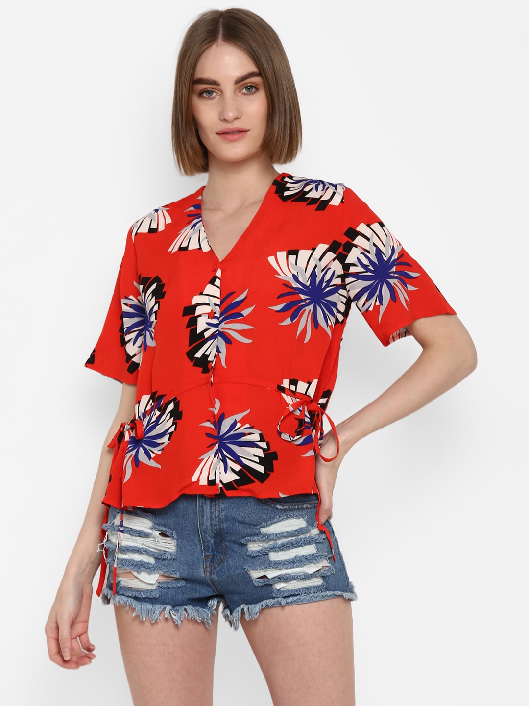 

Mode by Red Tape Women Printed Shirt style - Orange