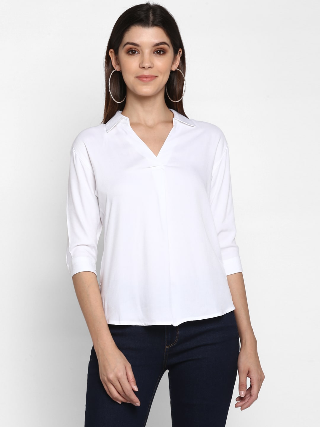 

Mode by Red Tape Women Solid Regular top - White