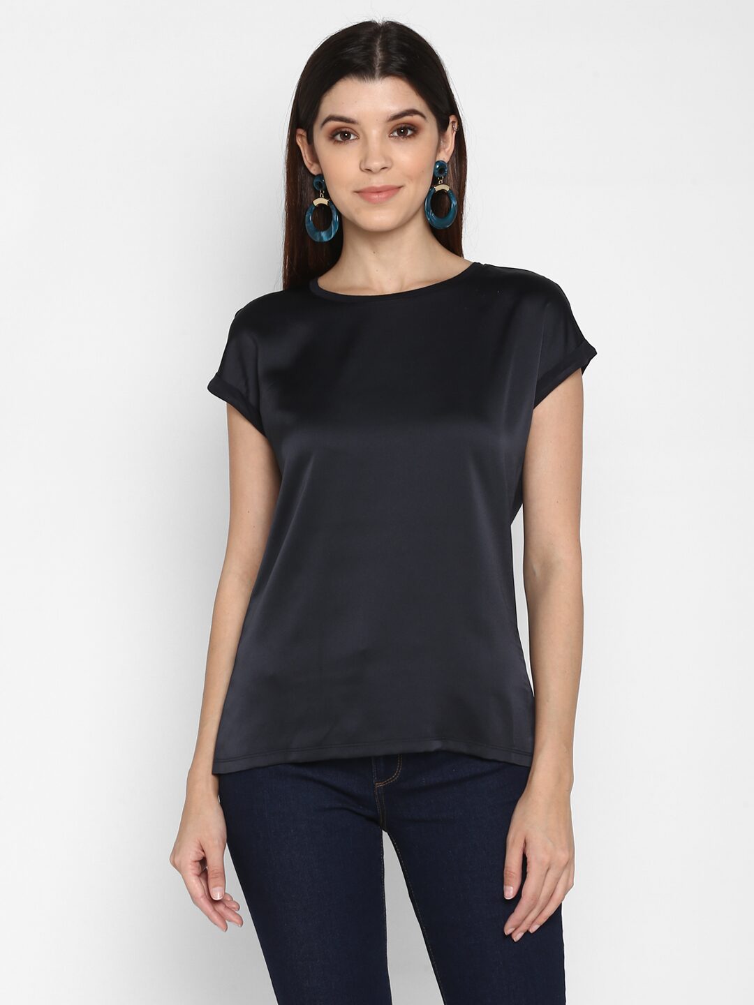

Mode by Red Tape Women Solid Regular top - Black