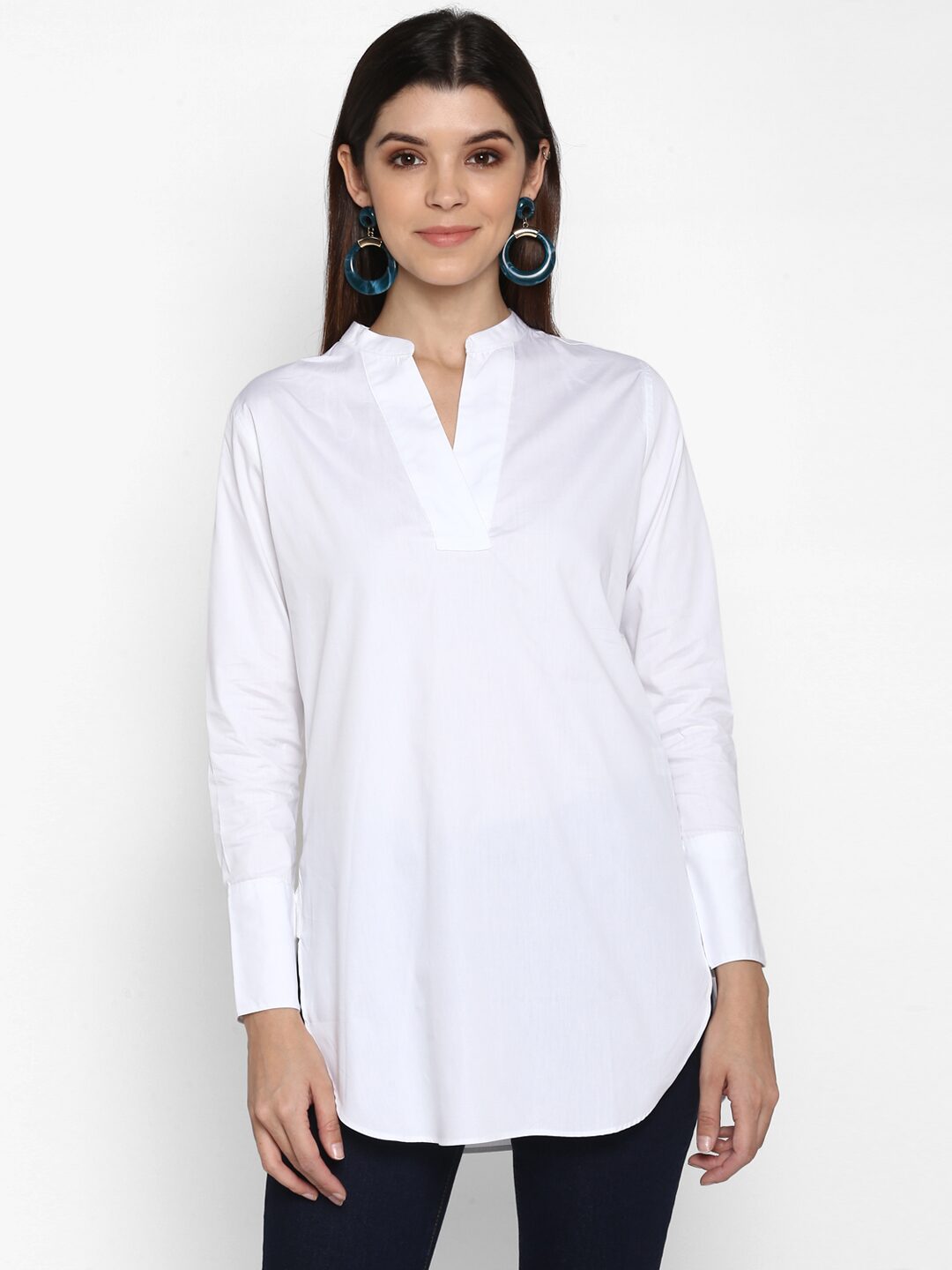 

Mode by Red Tape Women Solid Regular tunic - White