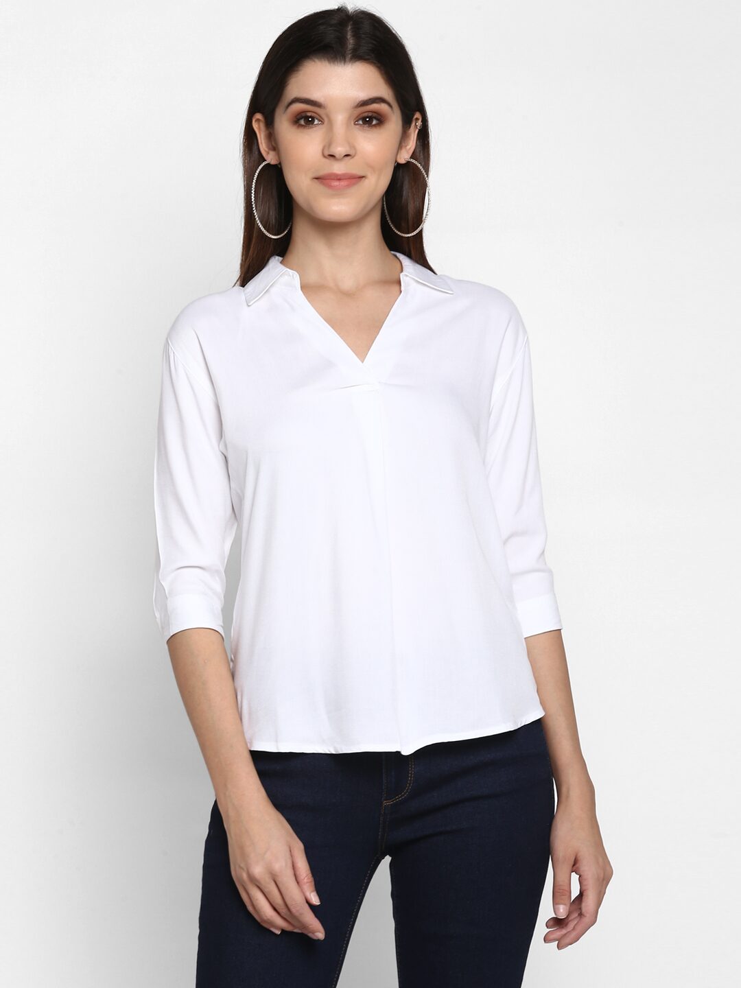 

Mode by Red Tape Women Solid Regular top - White