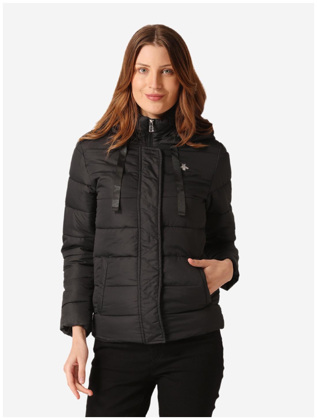 

Mode by Red Tape Women Solid Bomber Jacket - Black