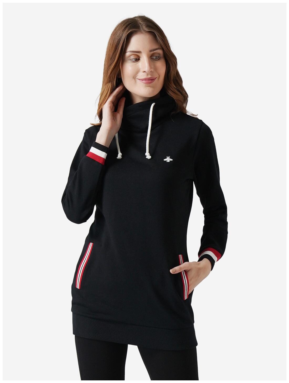 

Mode by Red Tape Women Solid Sweatshirt - Black