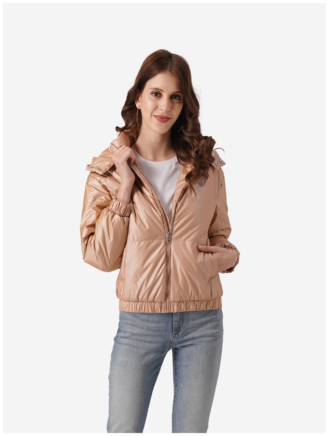 

Mode by Red Tape Women Solid Puffer Jacket - Beige