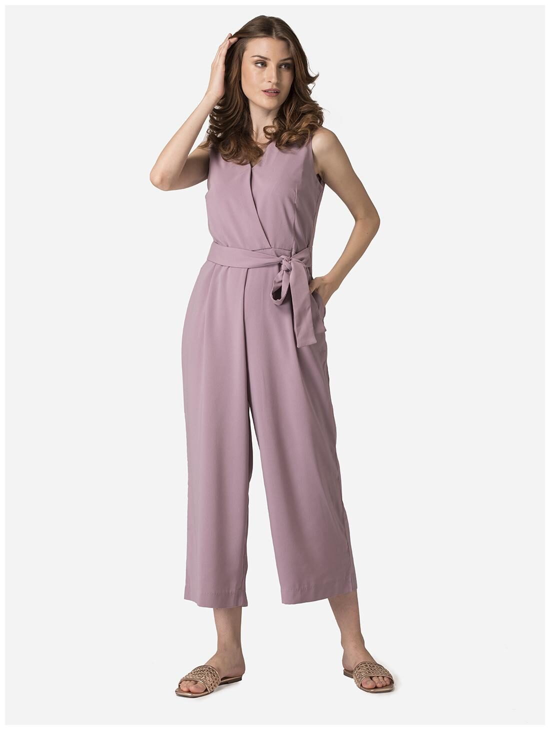 

Mode by Red Tape Solid Jumpsuit - Purple