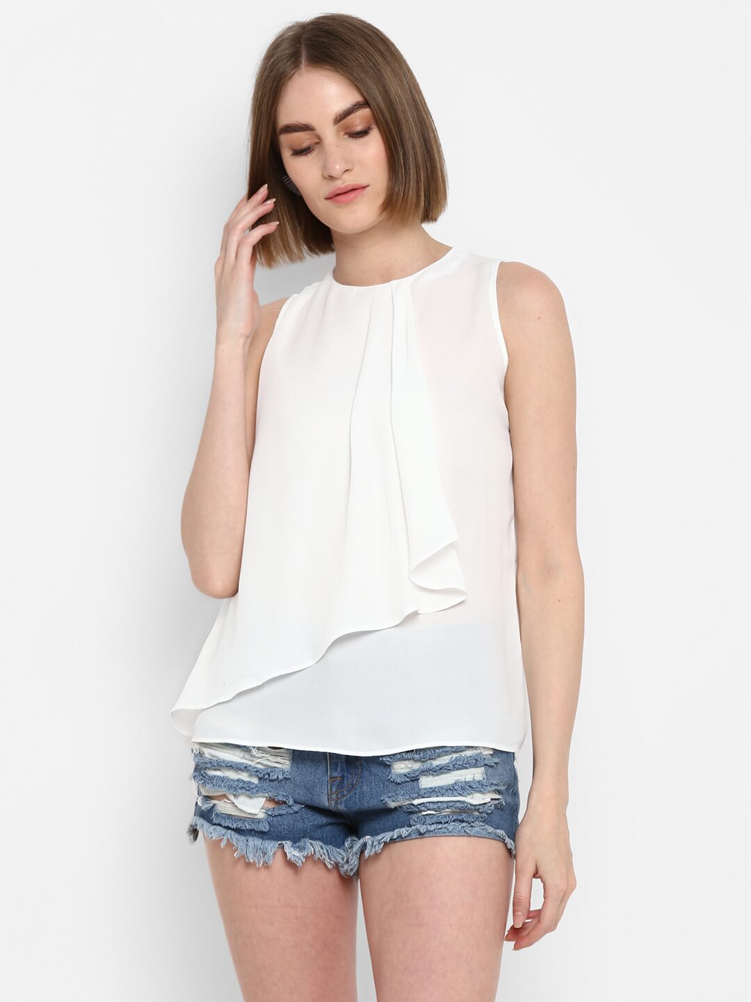 

Mode by Red Tape Women Solid Regular tunic - White