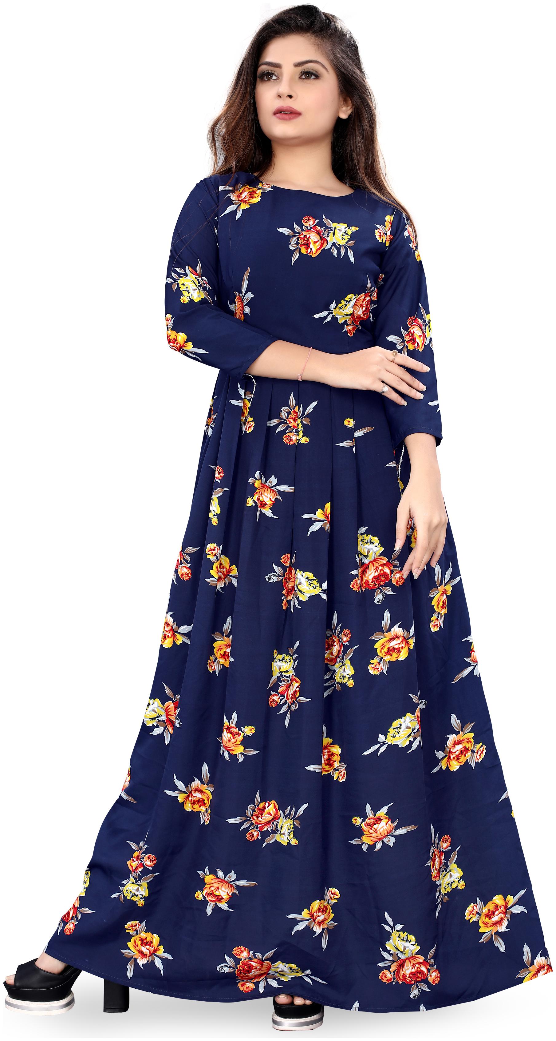 

MODELTY Blue Floral Maxi dress