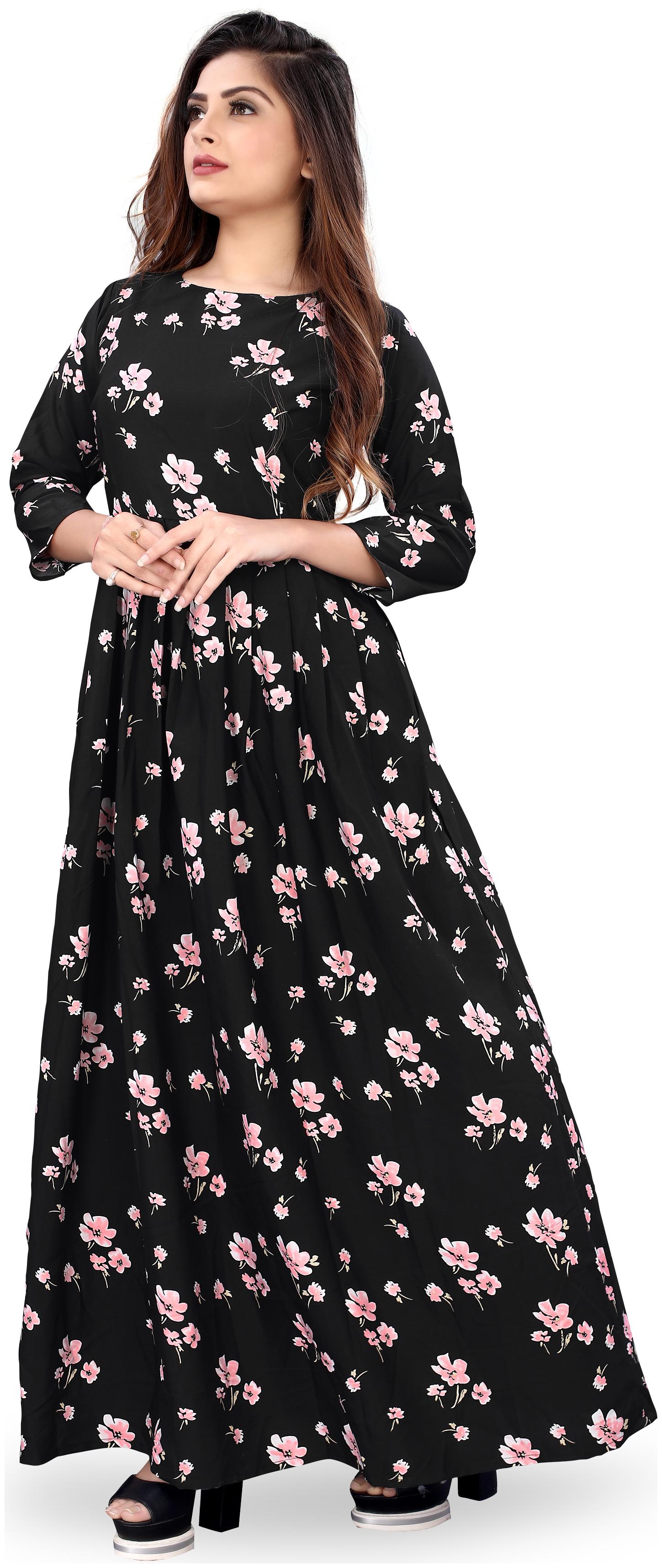 

MODELTY Black Floral Maxi dress