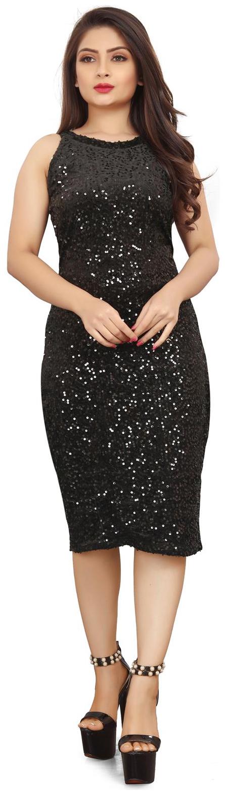 

MODELTY Black Embellished Bodycon dress