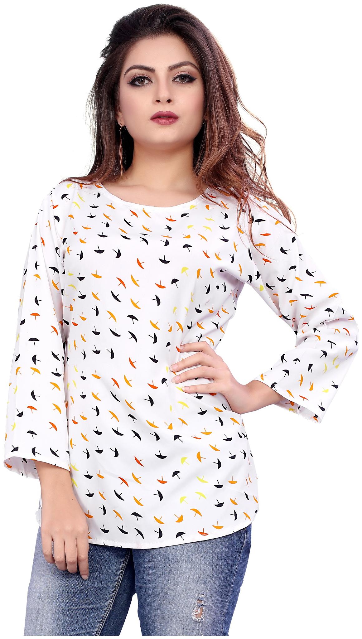 

MODELTY Women Printed Regular top - White