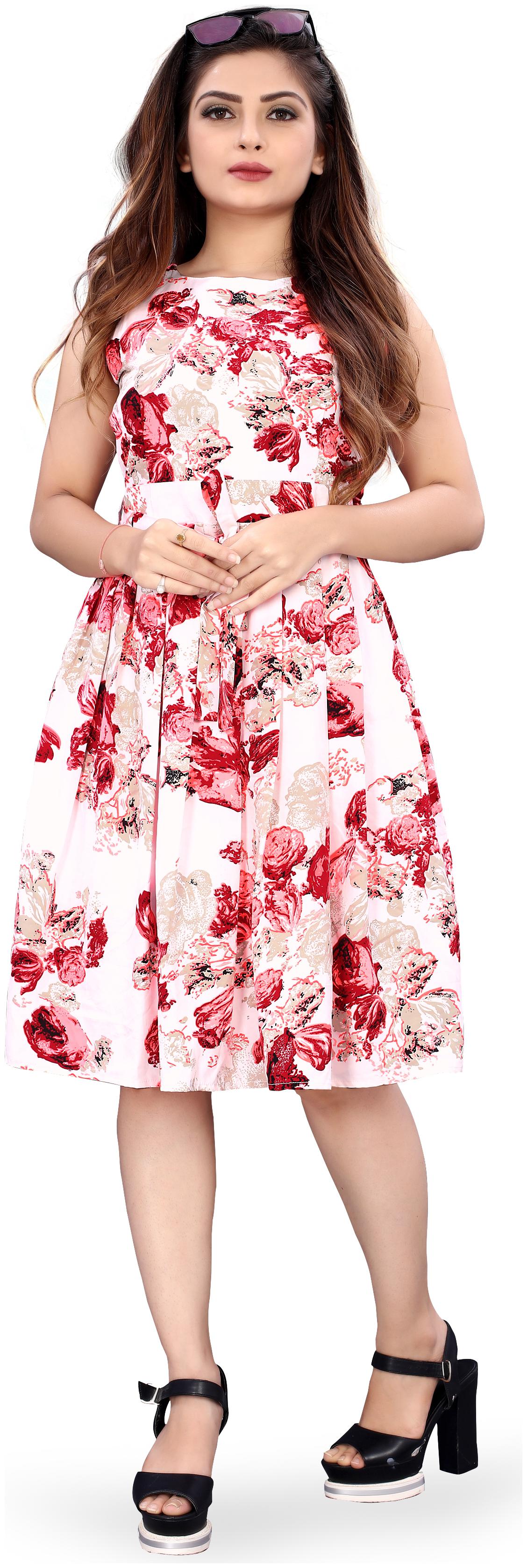 

MODELTY Multi Floral Fit flare dress