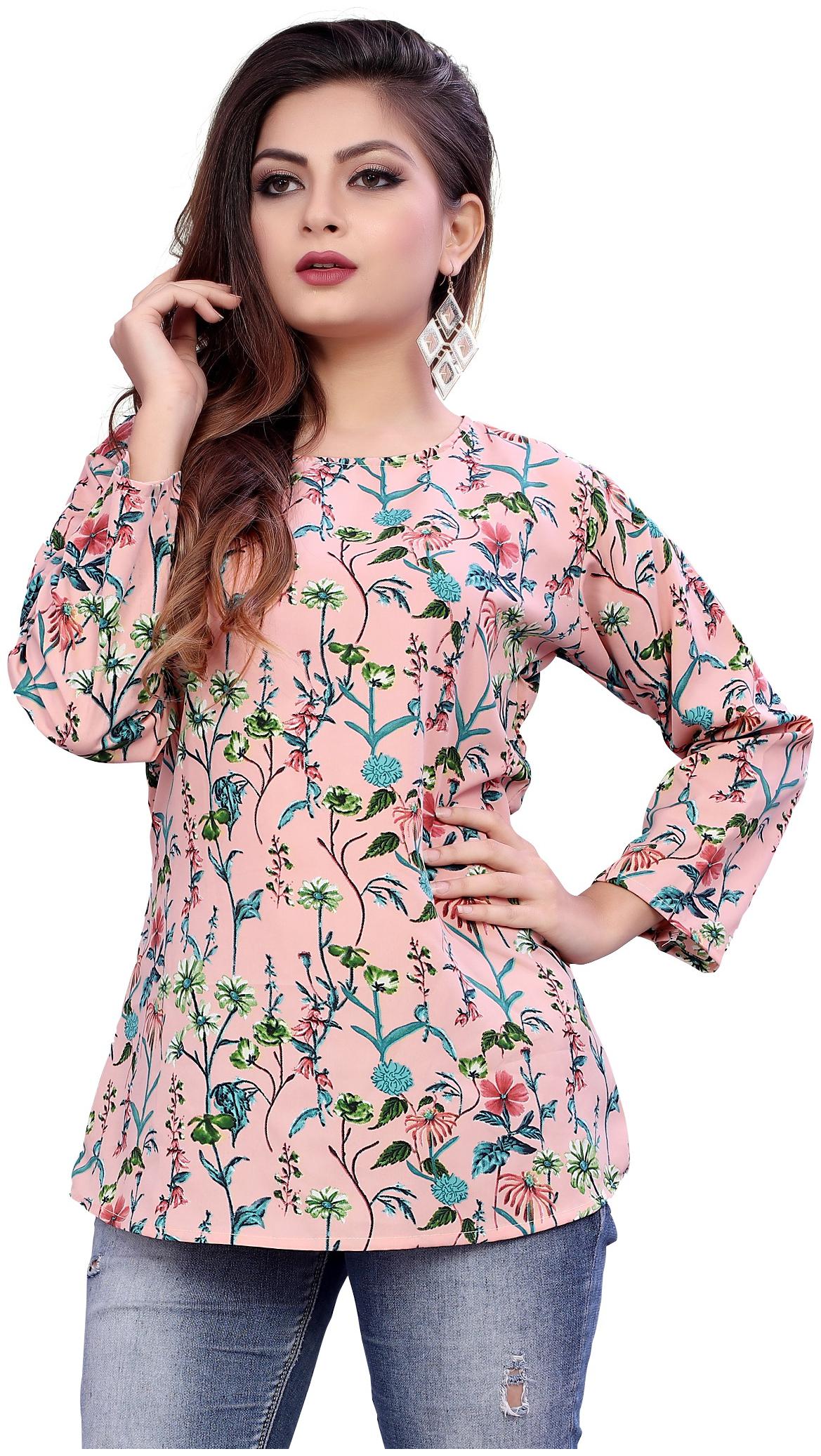 

MODELTY Women Floral Regular top - Peach