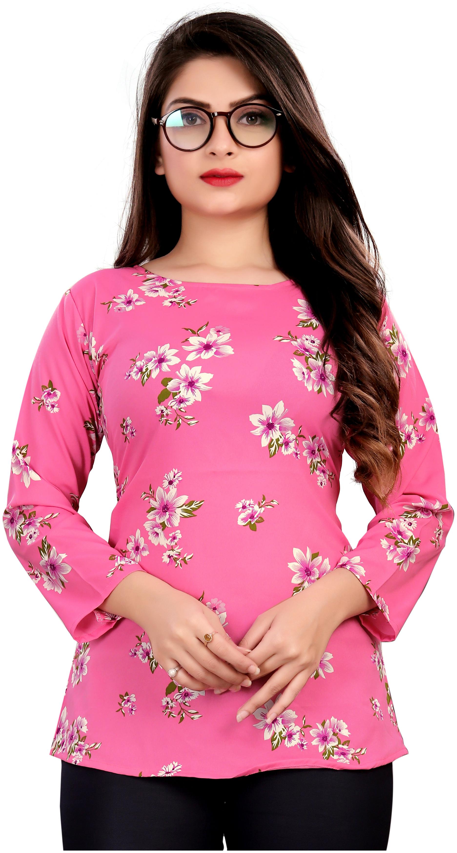 

MODELTY Women Floral Regular top - Pink