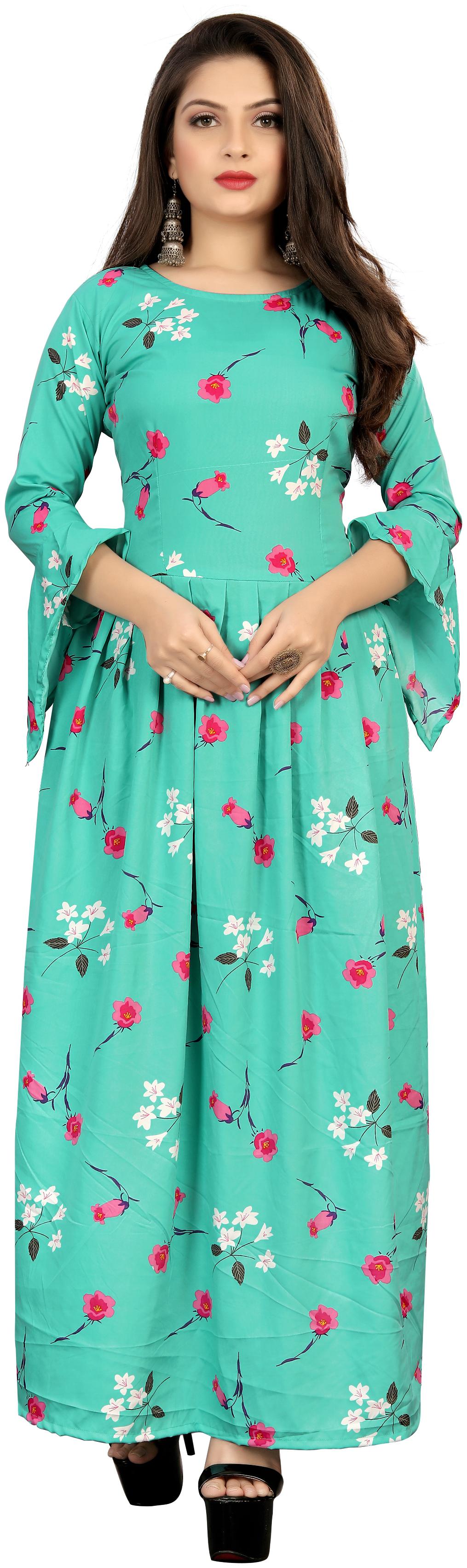 

MODELTY Blue Floral Maxi dress