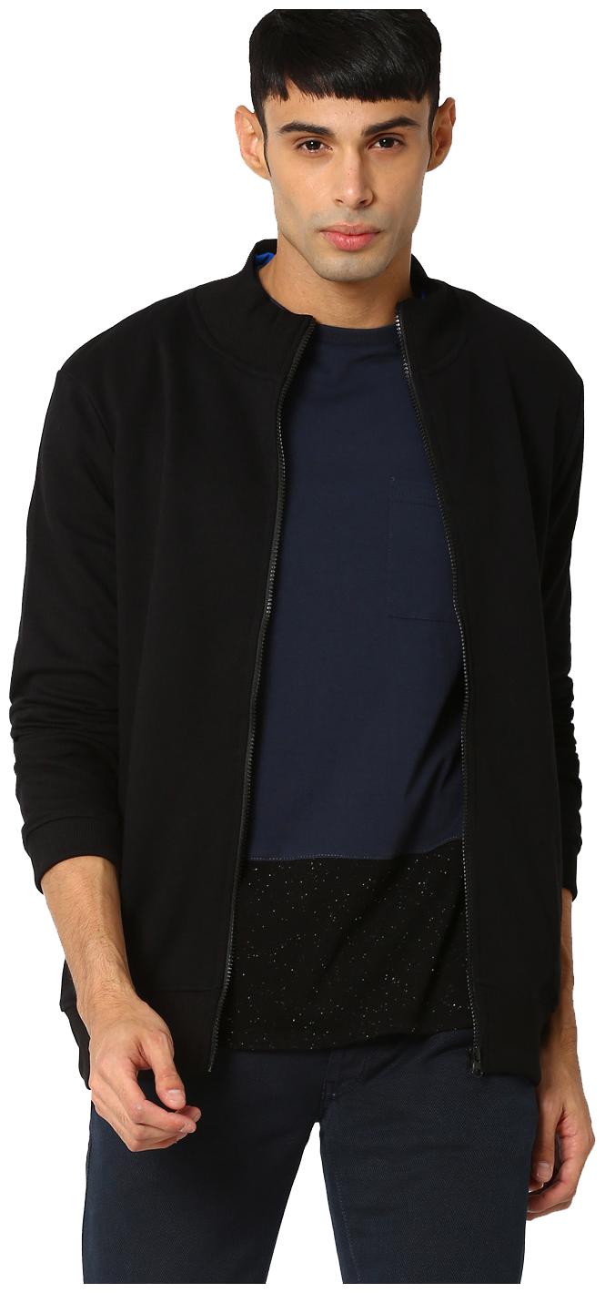 

Modestella Men Black High neck Sweatshirt
