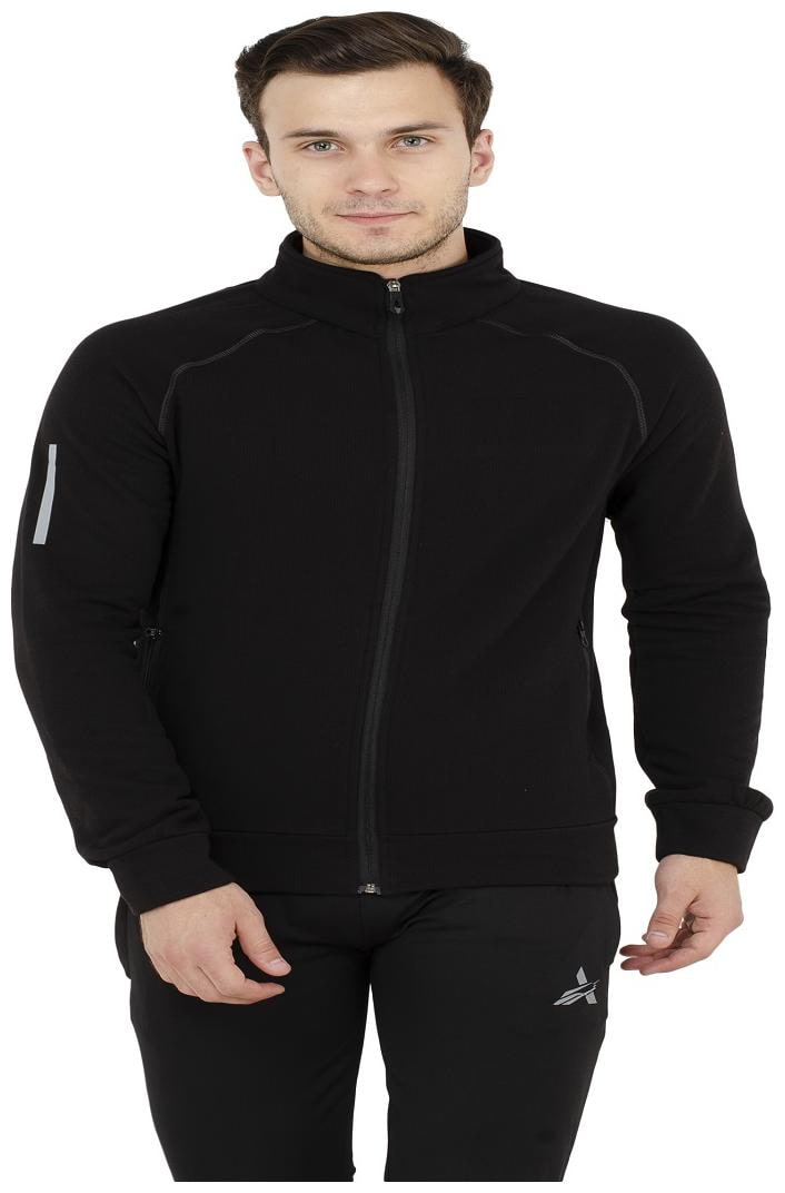 

Modestella Men Black High neck Sweatshirt