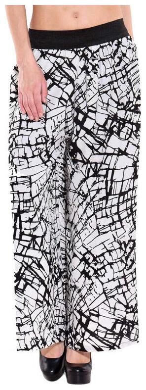 

Modish Vogue Printed Blue and White Zig Zag Print Palazzo