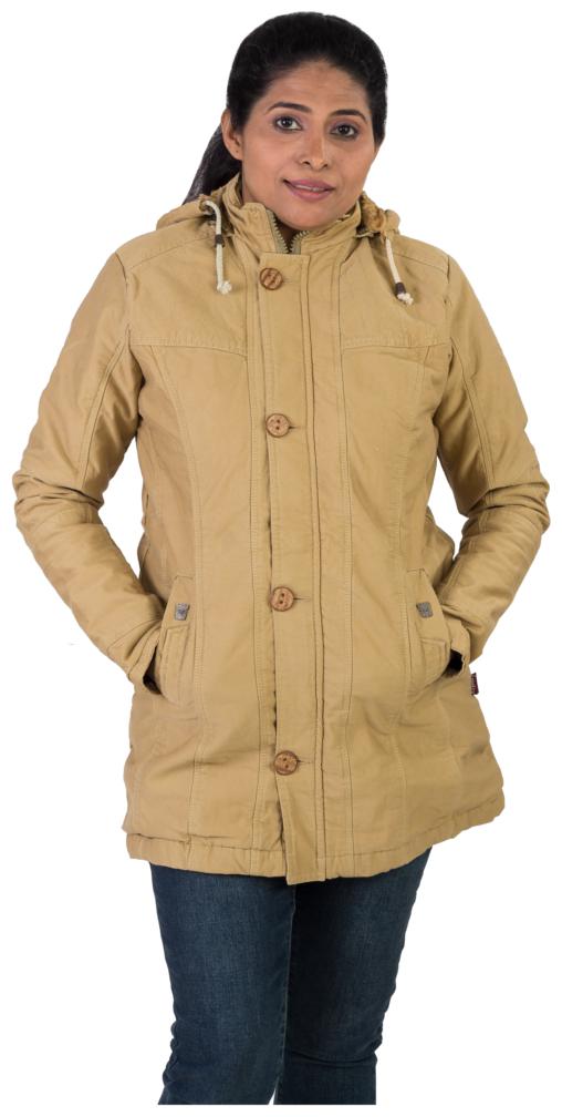 

Modo Vivendi Women Solid Regular Jacket - Beige