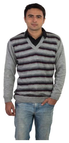 

Modo Vivendi Men Grey V neck Pullover