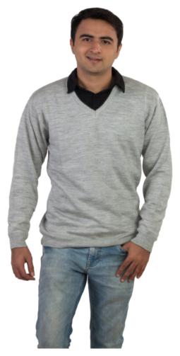 

Modo Vivendi Men Grey V neck Pullover