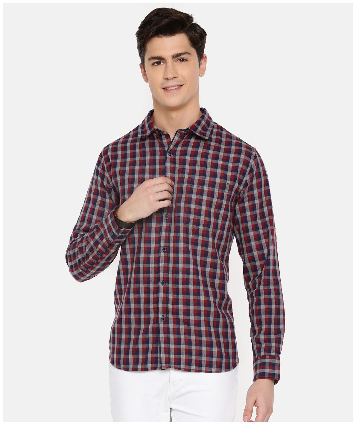 

MODVOLK Men Multi Checked Slim Fit Casual Shirt