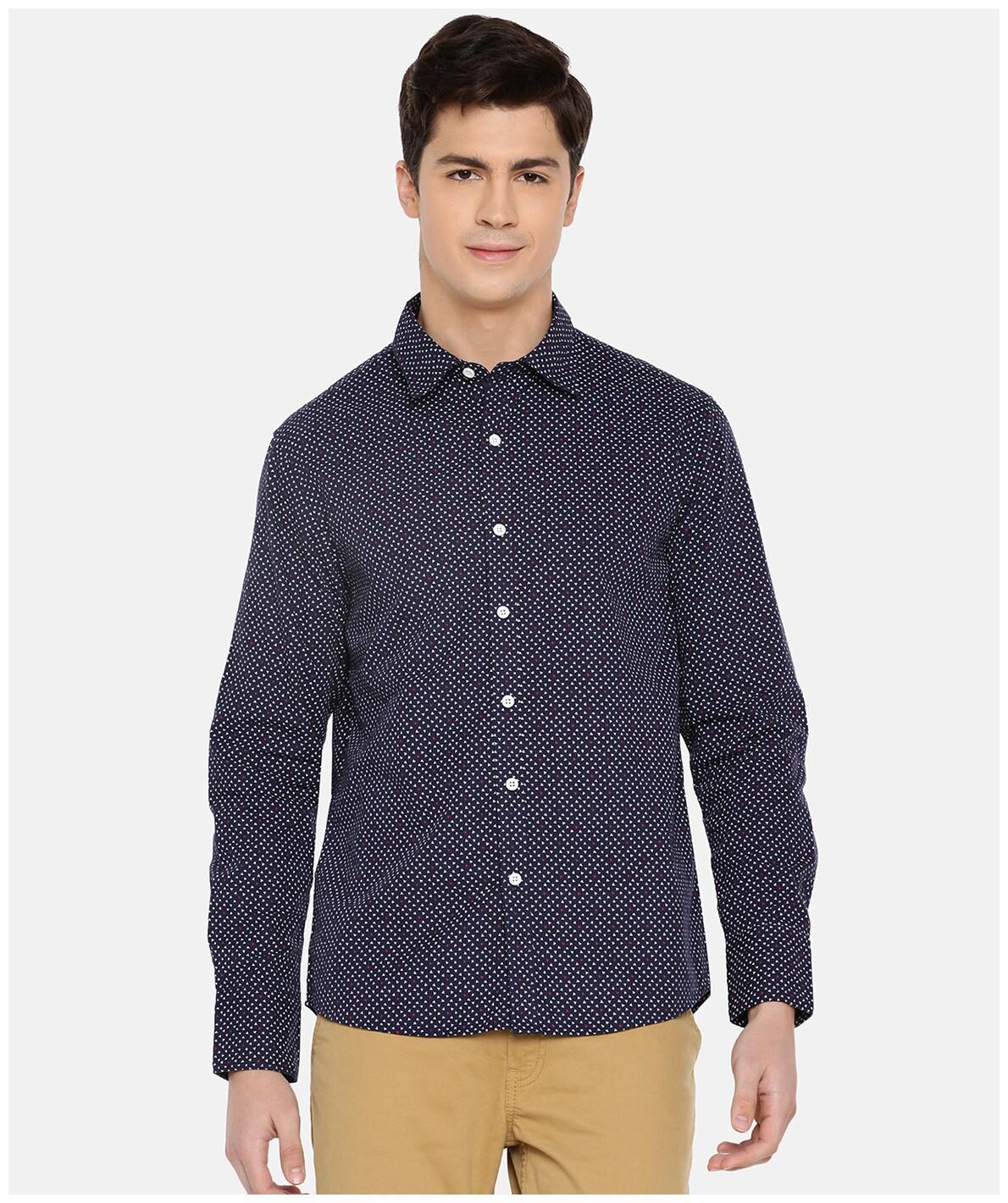

MODVOLK Men Blue Printed Slim Fit Casual Shirt
