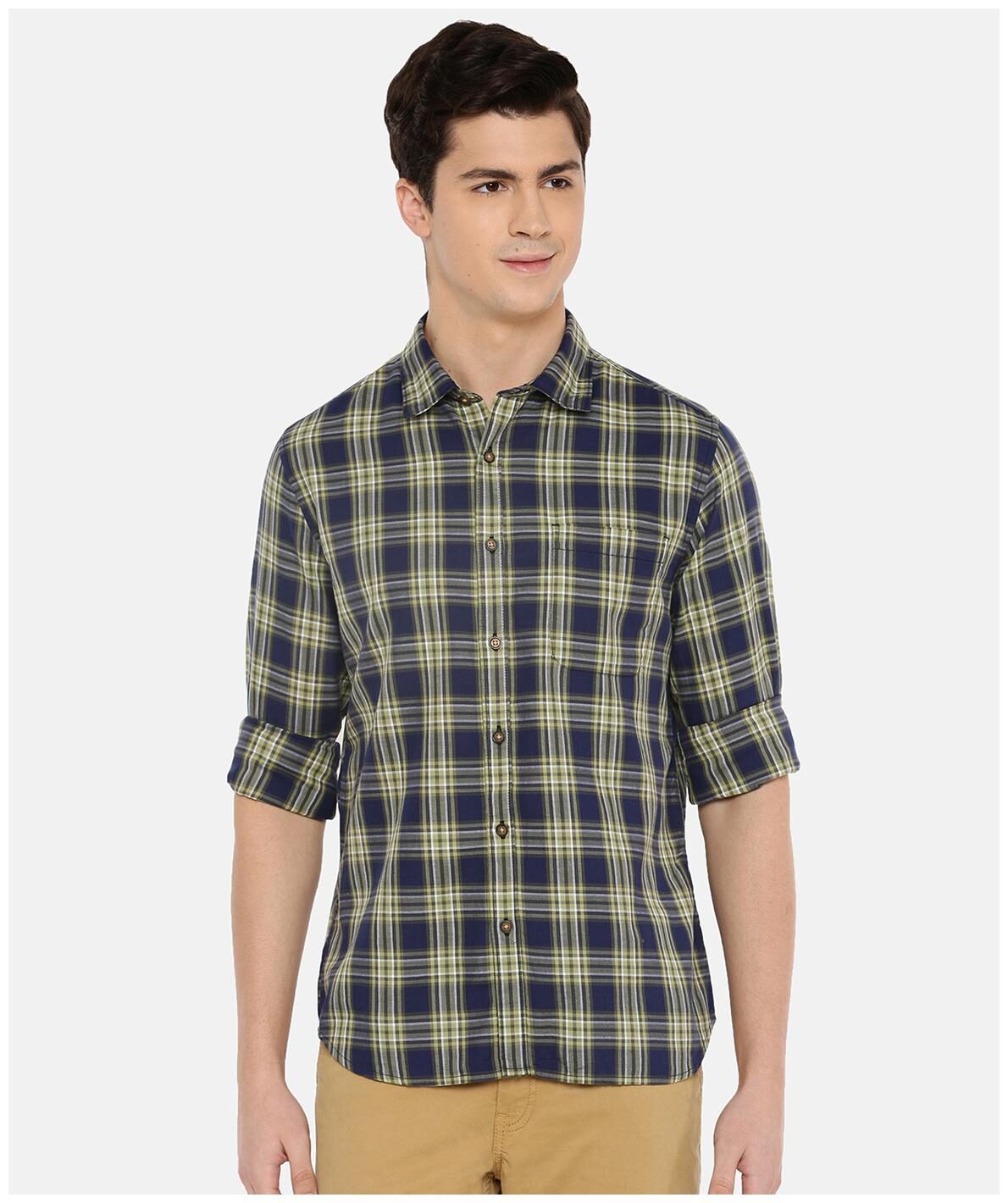 

MODVOLK Men Multi Checked Slim Fit Casual Shirt