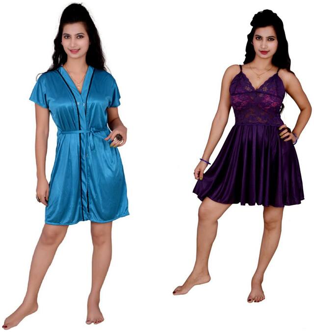 Mona Hot & Sexy Babydoll Nighty Pack Of Two