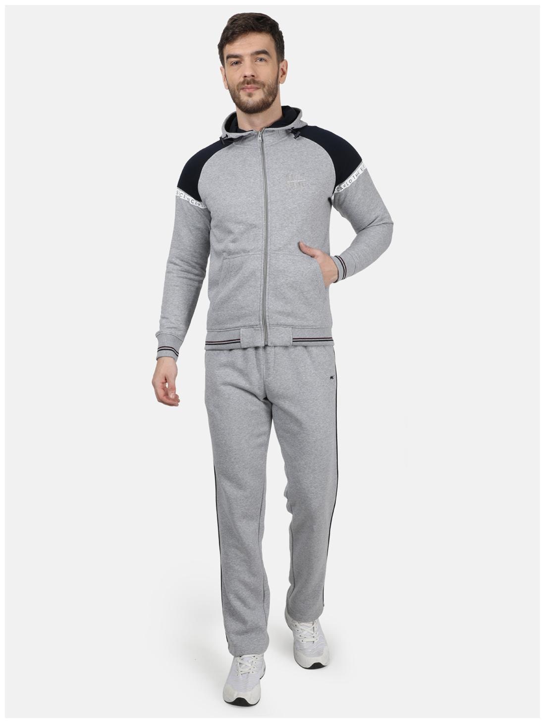 

Monte Carlo Men Grey Solid Regular Fit Track Suit
