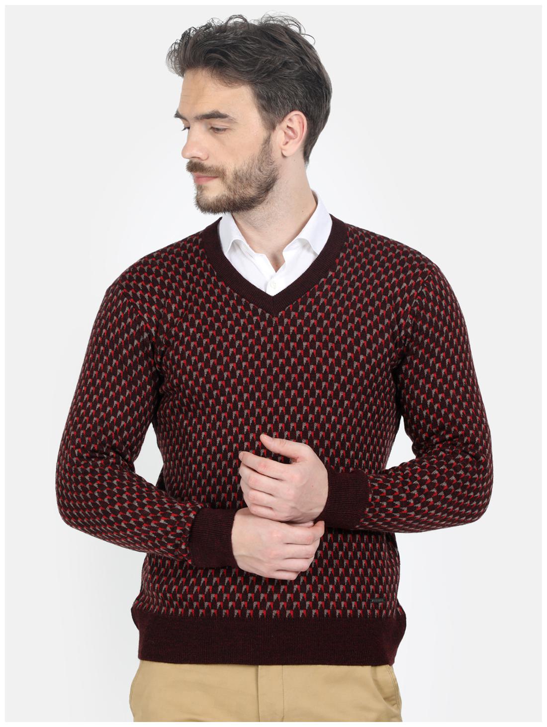 

Monte Carlo Men Maroon V neck Pullover