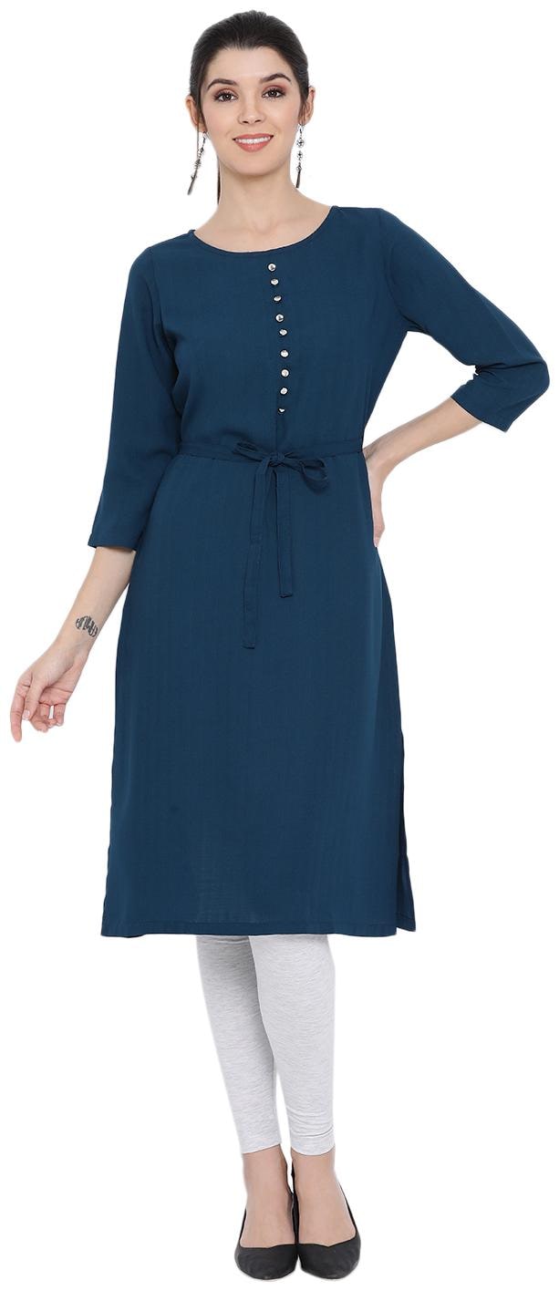 

Monte Carlo Women Blue Solid Regular Kurta