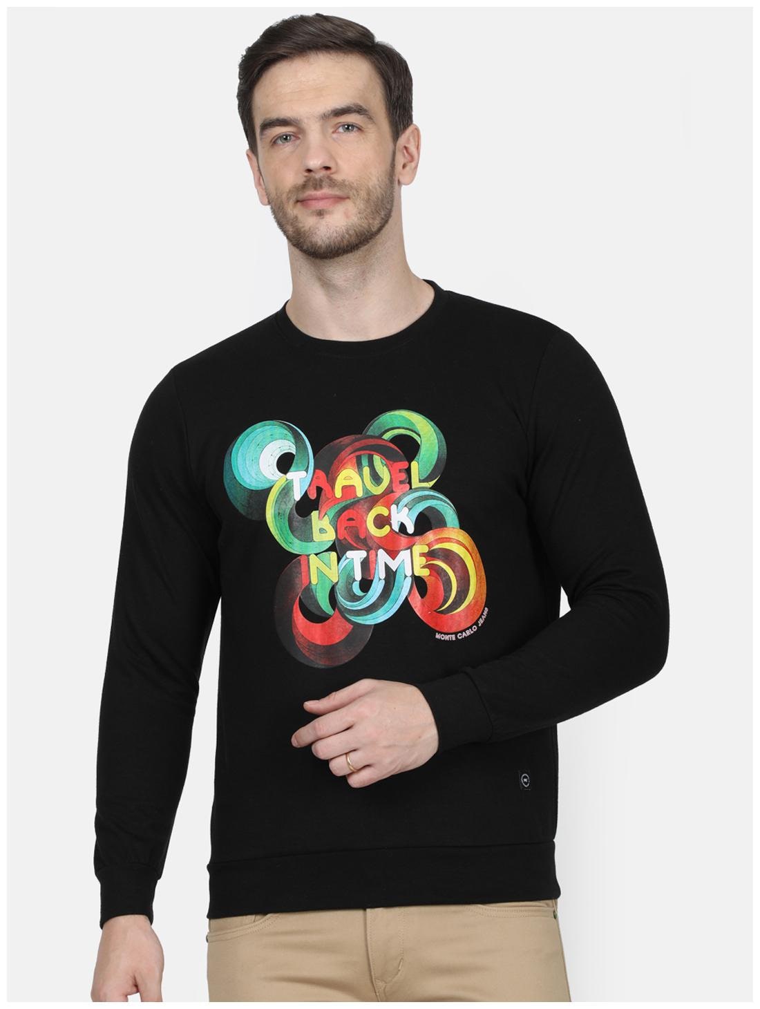 

Monte Carlo Men Black Round neck Sweatshirt