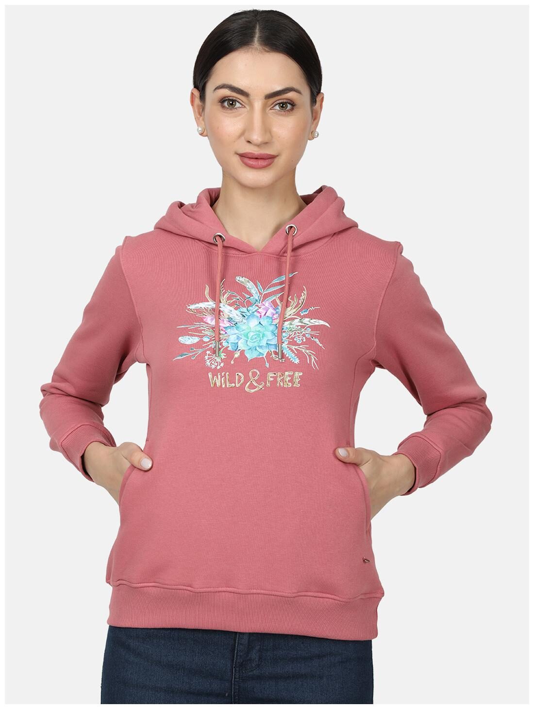 

Monte Carlo Women Printed Sweatshirt - Peach